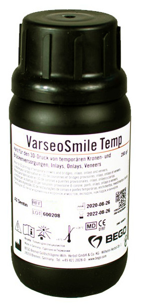 Смола VarseoSmile Temp (0,25 кг) Bego