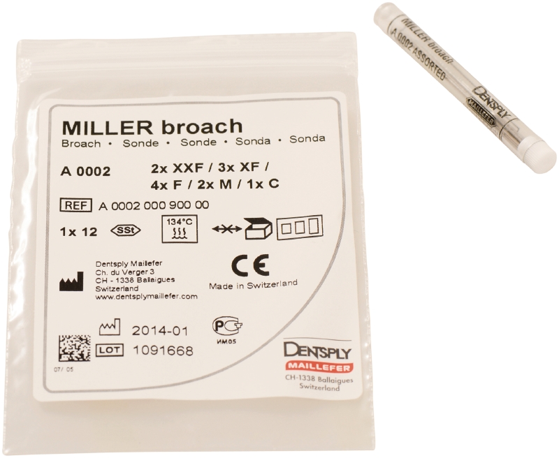 Игла корневая Miller Broach (12 шт) Dentsply Sirona A000200090000