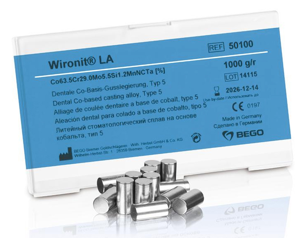 Сплав Wironit LA кобальто-хромовый (1 кг) Bego 50100