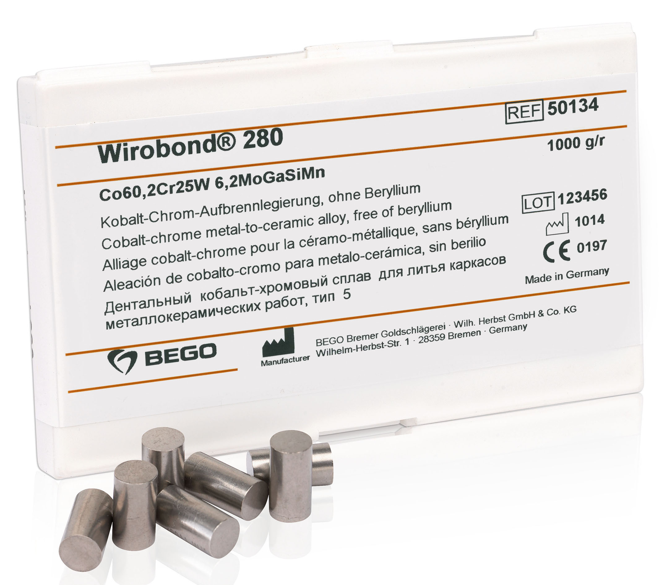 Сплав Wirobond 280 кобальто-хромовый (1 кг) Bego 50134